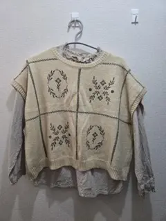 SM2　ニットベスト&ブラウスセット