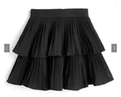 フリージアインパン裏地付きプリーツティアードミニスカート