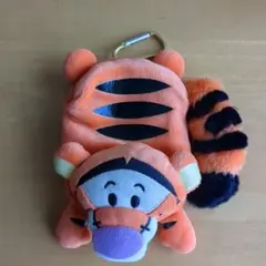 【美品】ディズニー ティガー ぬいぐるみ ポーチ 小物入れ カラビナ付き
