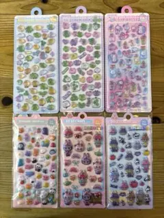 シール/立体/3D/ステッカー 6シートセット