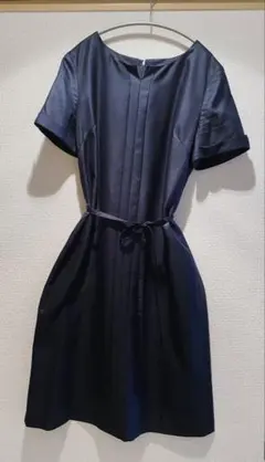 SunaUna ネイビー 半袖膝丈ワンピース 38(M)のサムネイル
