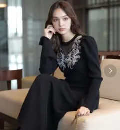 Rirandture デコルテリボンドッキングワンピース