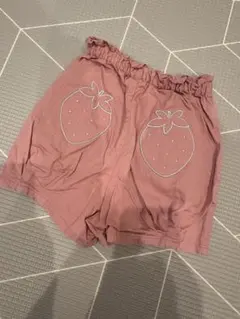 プティマイン　100 petit main いちご刺繍 ハーフパンツ ショート