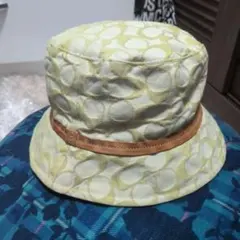 COACH コーチ シグネチャー柄 バケットハット　帽子