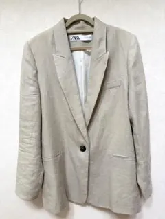 ZARA ベージュ テーラードジャケット　Sのサムネイル