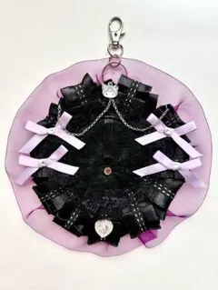 ☆痛ロゼット クロミちゃん/ブラック×パープル/痛バ ハンドメイド★