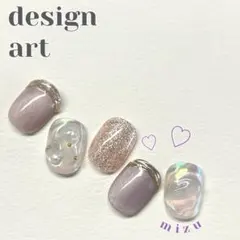 ☑︎ 菫yubisaki ネイルチップ 韓国 オーダー ニュアンス