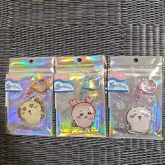 ちいかわぷっくりったいキーホルダー　ちいかわ 古本屋 カニちゃん シーサー 3点