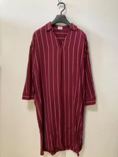 URBAN RESEARCH DOORS ストライプ シャツワンピース