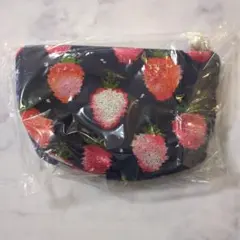 ラブラリーバイフェイラー　ストロベリードット　ネイビー　コスメポーチ　L　いちご