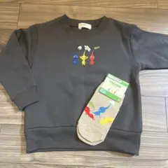 靴下付き バースデイ ピクミン 裏起毛 トレーナー 100cm