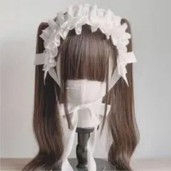 ヘッドドレス フリル リボン コスプレ イベント ロリータ 痛　地雷　メイド