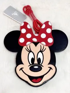 ディズニーストア　ミニーフェイスポシェット　ショルダーバッグ　 ポーチ