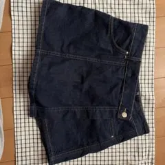 ダークデニム ショートパンツ