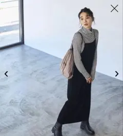 coen 2WAYベロアキャミワンピース