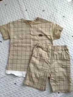 petit main チェック柄 セットアップ 120cm