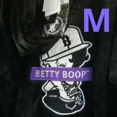 新品　フリースパーカー 黒　Mサイズ　パーカー　アウター　ボア　ベティ