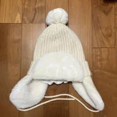 ホワイト ニット帽 フリーサイズ