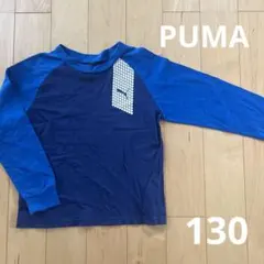 PUMA プーマ キッズ 長袖 Tシャツ ロンT ネイビー ブルー 130