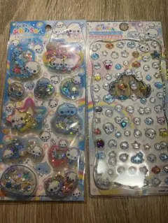 あわわちゃんジュエルプチドロップ　スパンコールパーティーシール 2枚セット