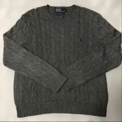 ポロ　グレーニット　Lサイズ　状態確認