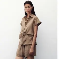 未使用に近い】【M_】SATIN SHIRTS サテンシャツ グリーン - メルカリ