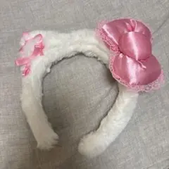 ハローキティ カチューシャ ピンク白 レース