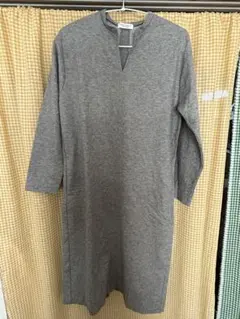 BEAUTY&YOUTH グレー長袖ワンピース