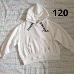 FILA 裏起毛フード付きパーカー ホワイト