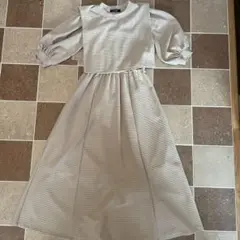 w closet ベージュ ロングワンピース