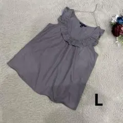 TOMMY HILFIGER 美品　ノースリーブトップス　Uネック　L 涼しい