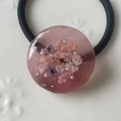 ハンドメイド　ドライフラワー　レジン　ヘアゴム　ヘアアクセサリー