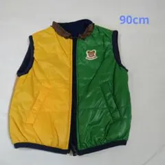 【美品】ミキハウス　リバーシブル　ベスト　90㎝　mikihouse