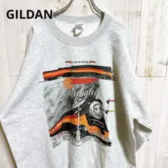 00s GILDAN デイライトロゴ裏起毛スウェット　列車CLASS GS-80