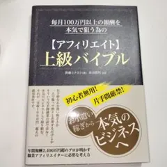 即日発送 毎月100万円以上の報酬を本気で狙う為のアフィリエイト上級バイブル