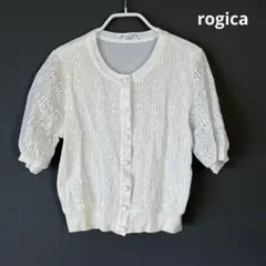 rogica ホワイト レースカーディガン 半袖