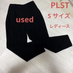 【used】PLST（プラステ）レディース テーパードパンツ Sサイズ ブラックのサムネイル