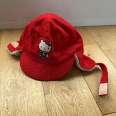 サンリオ　ハローキティ　当時物　帽子　耳当て付き