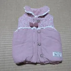 美品 ピンク フラワー柄 アウター モコモコ