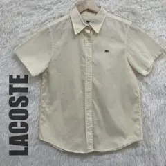 LACOSTE 半袖 ボタンダウンシャツ　アイボリーのサムネイル