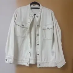 フリンジホワイトデニムジャケット