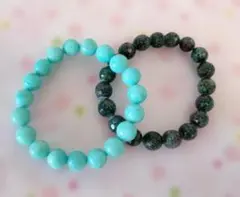時間限定値下げ！アマゾナイトとゾイサイトブレスレット2個セット約10mm珠子