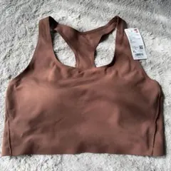 新品タグ付き　UNIQLO ワイヤレスブラアクティブ XL ブラウン