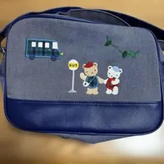 ⭐︎mint様専用⭐︎familiar クマ刺繍 ショルダーバッグ、幼稚園バッグ