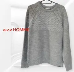 a.v.v HOME アーヴェヴェホーム ウール混ニットセーター グレー Lのサムネイル