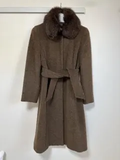 マックスマーラ　アルパカ混　コート　ミンクファー