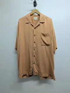 JOSEPH & FEISS シルク半袖シャツ オレンジ