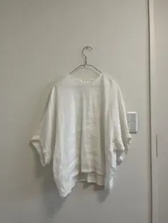 無印良品　リネン　ブラウス　ホワイト　白　M