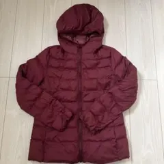 UNIQLOキッズ フード付き 中綿ジャケット ボルドー