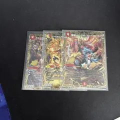 ドキつよ　赤白サムライ　シークレット 3枚 ドキドキつよいデッキ 赤白サムライ シークレット3枚セット デュエル